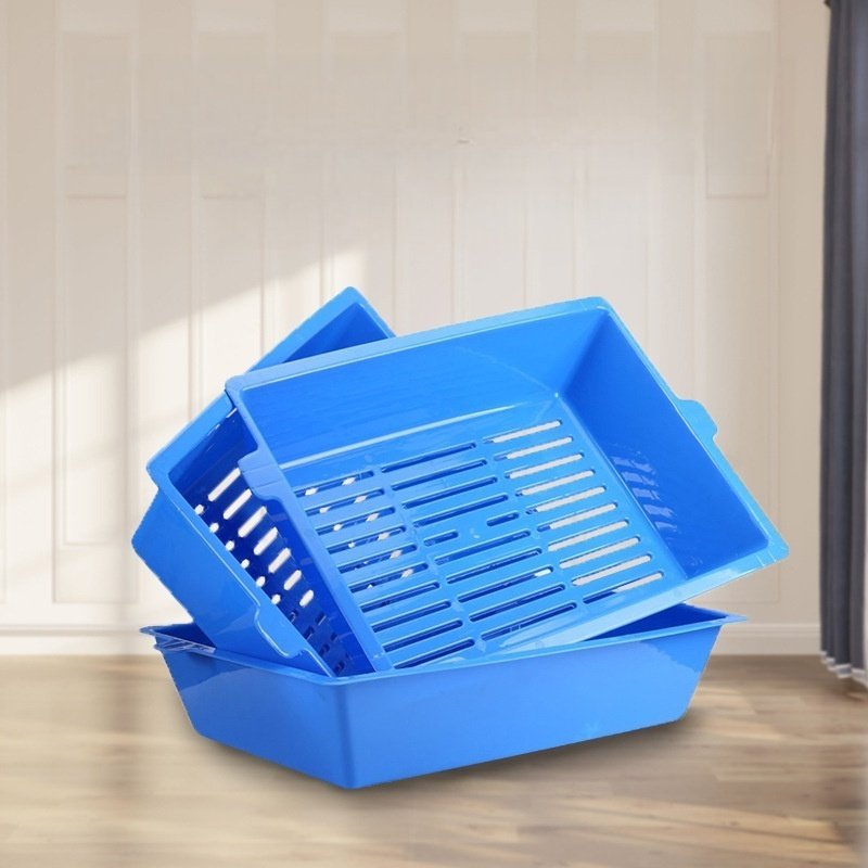 Three-layer cat litter box